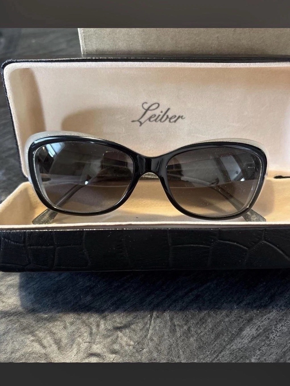 Judith Leiber Black Sunglasses